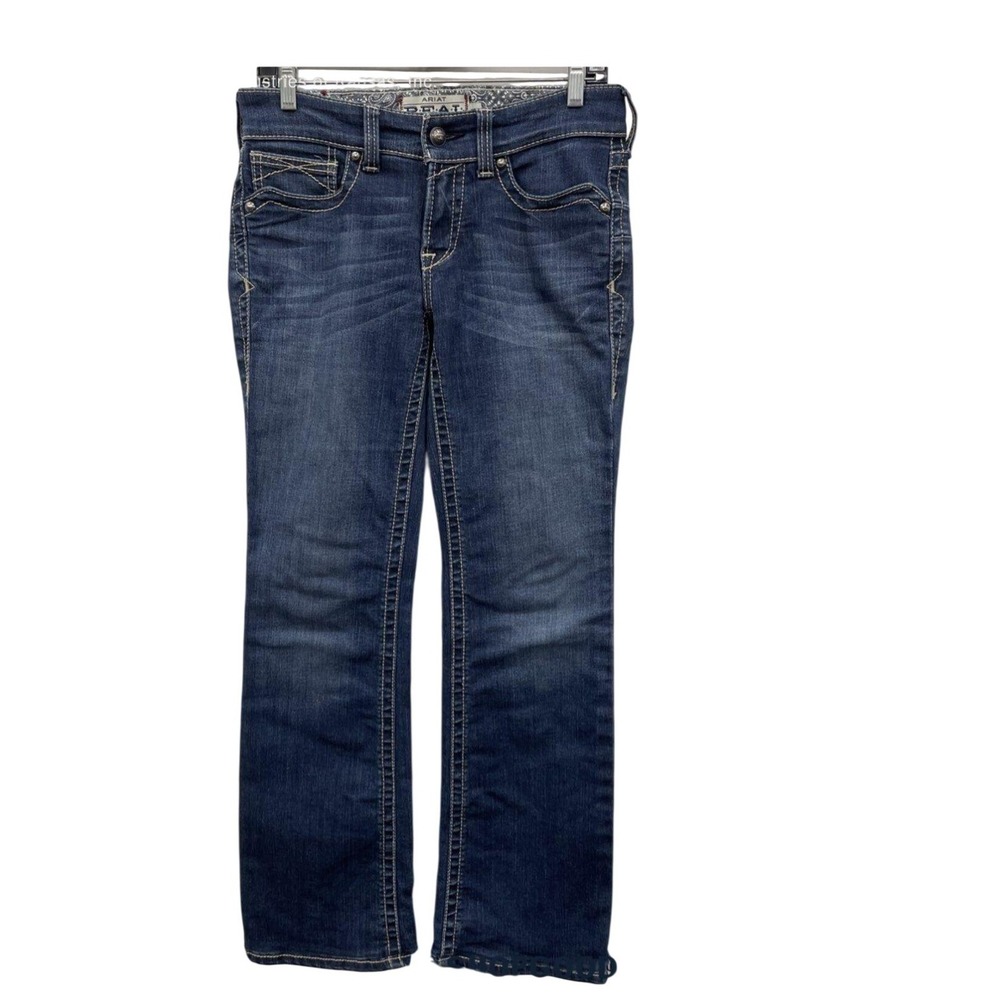 Ariat Real Denim Womens 27R Blue Bootcut Jeans Embellished Western Pants